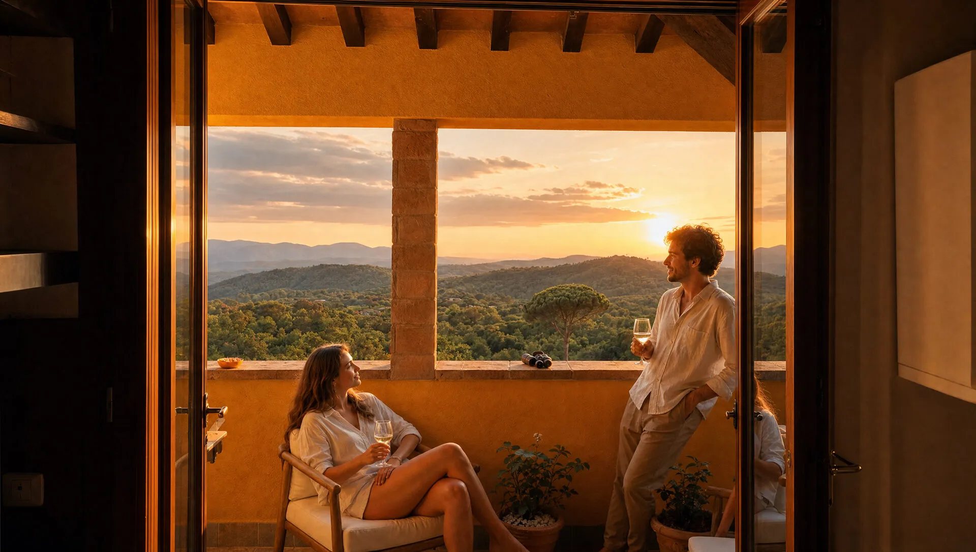 The Evening Stroll — A Day in Tuscany