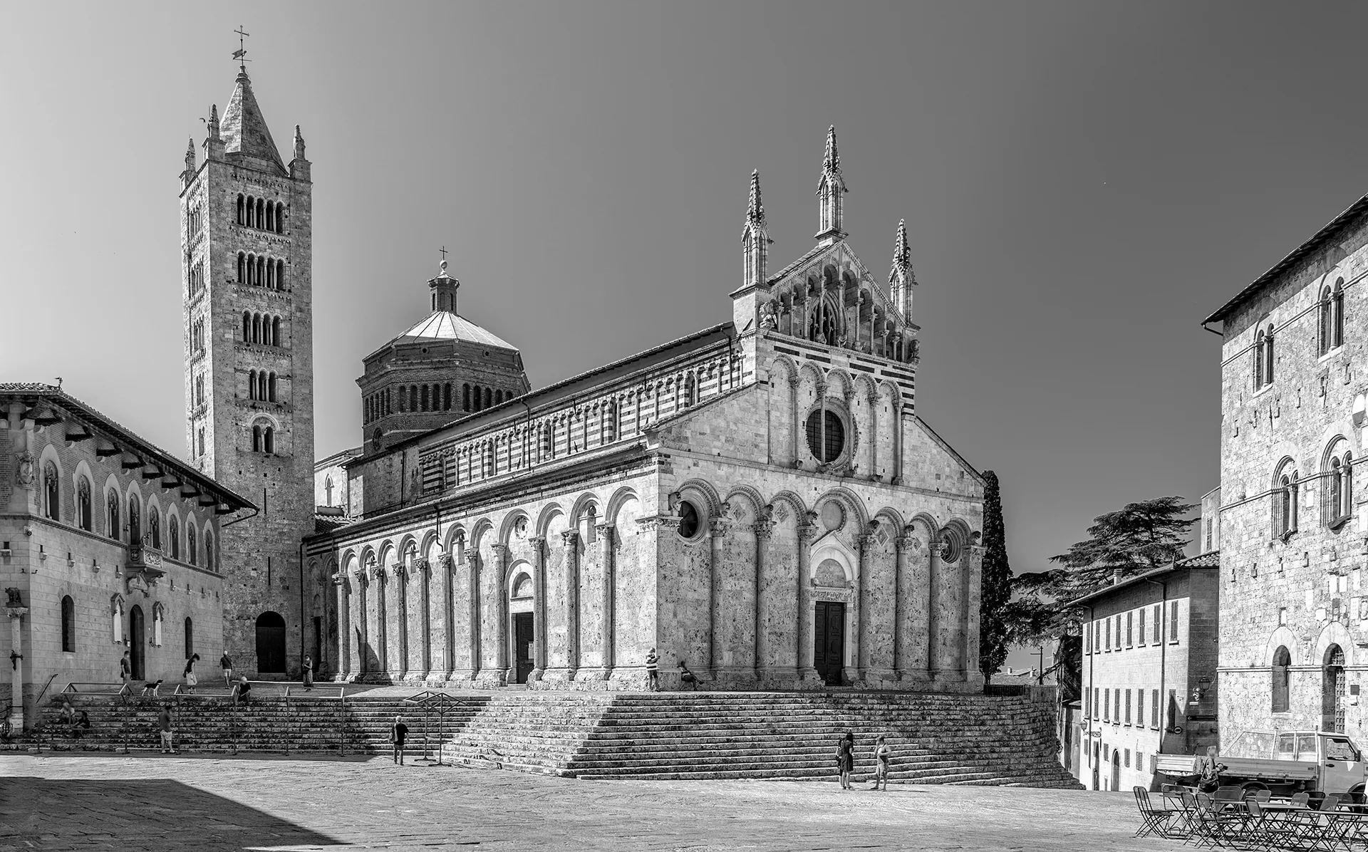 Massa Marittima's medieval cathedral and piazza